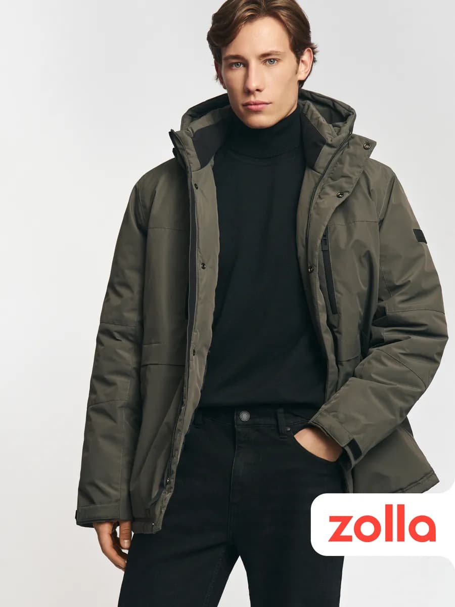 Тёплая мужская куртка на синтепоне