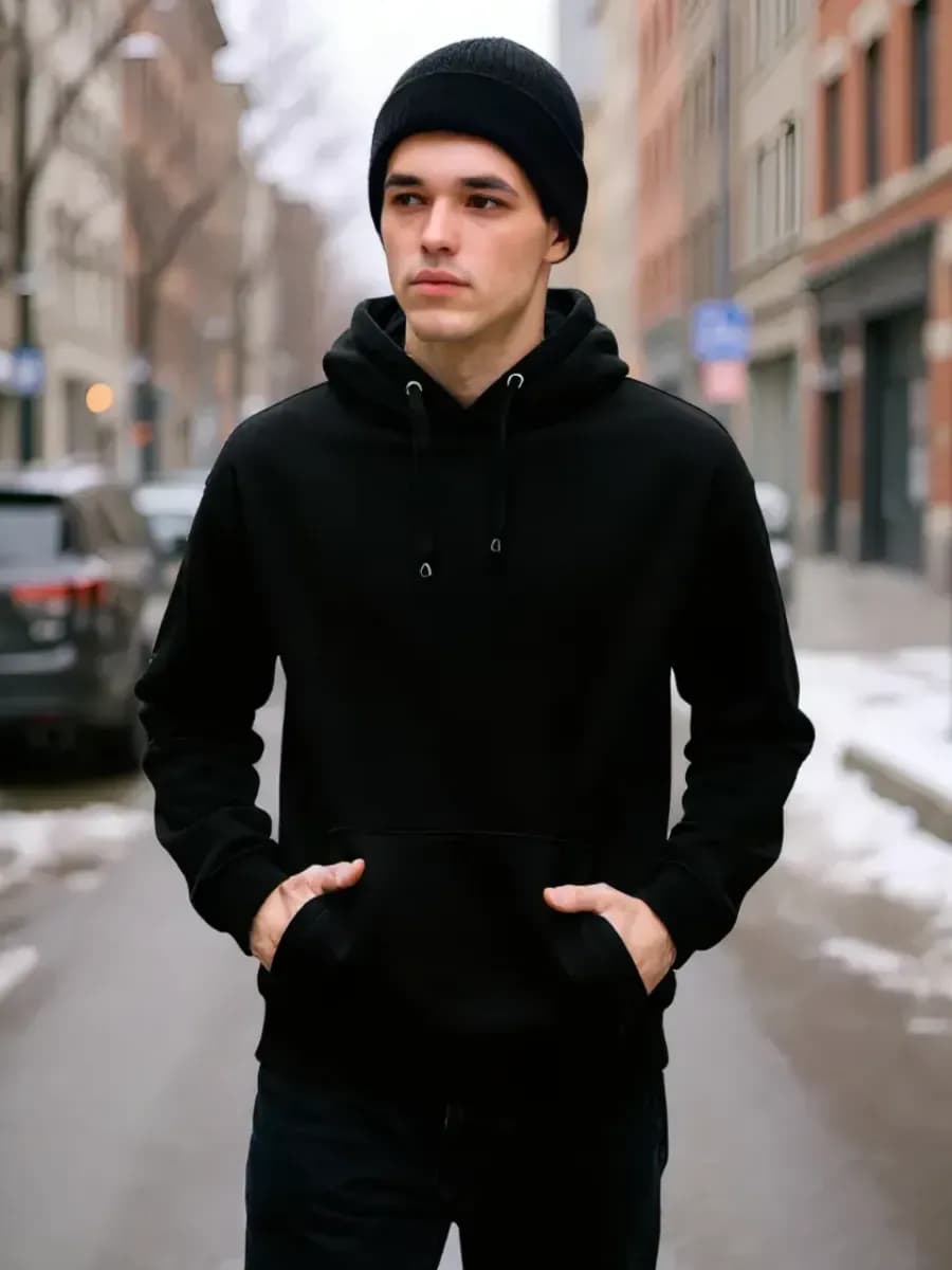 Худи модная утепленное с начесом