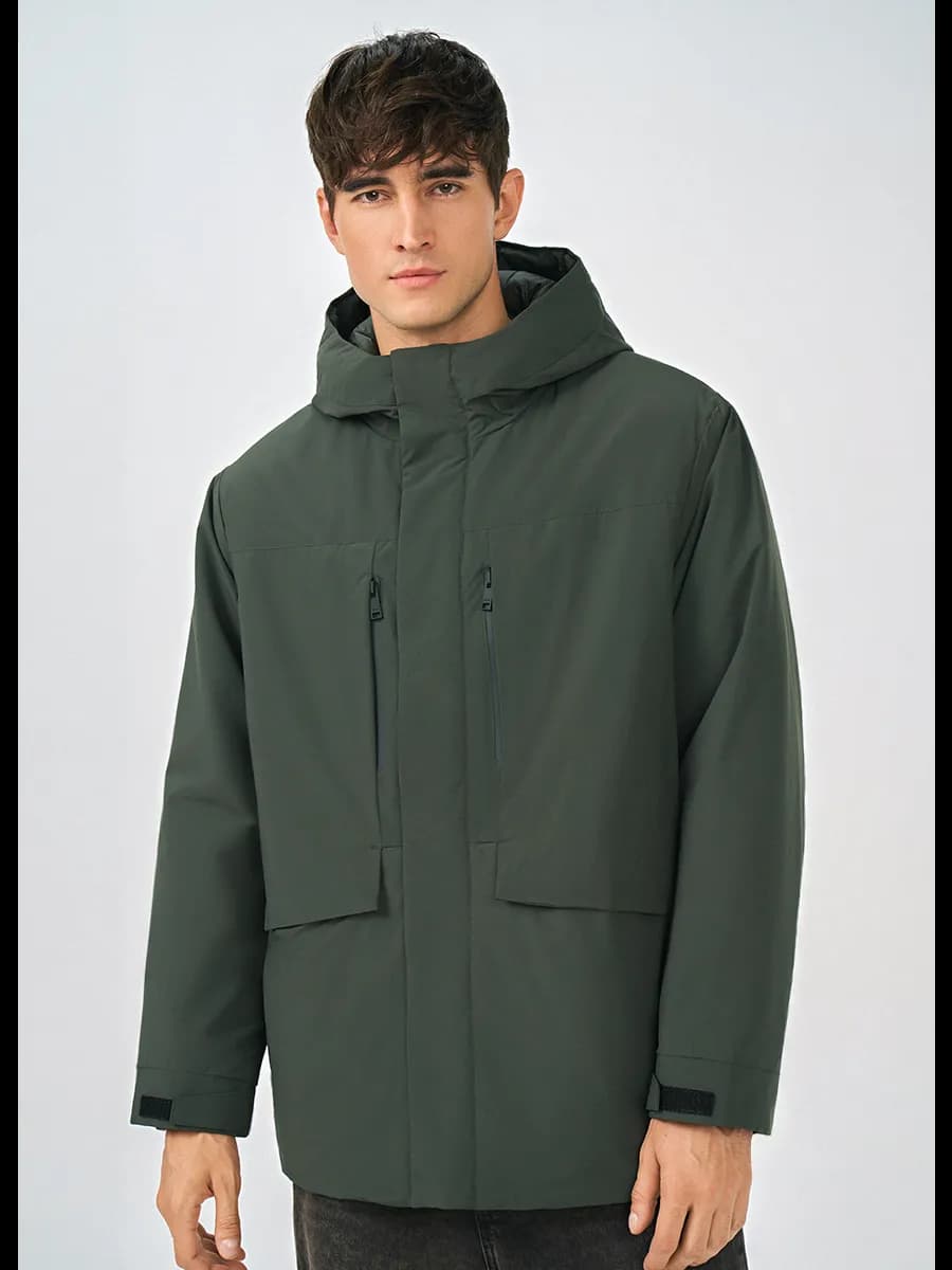 Парка демисезонная удлиненная с капюшоном