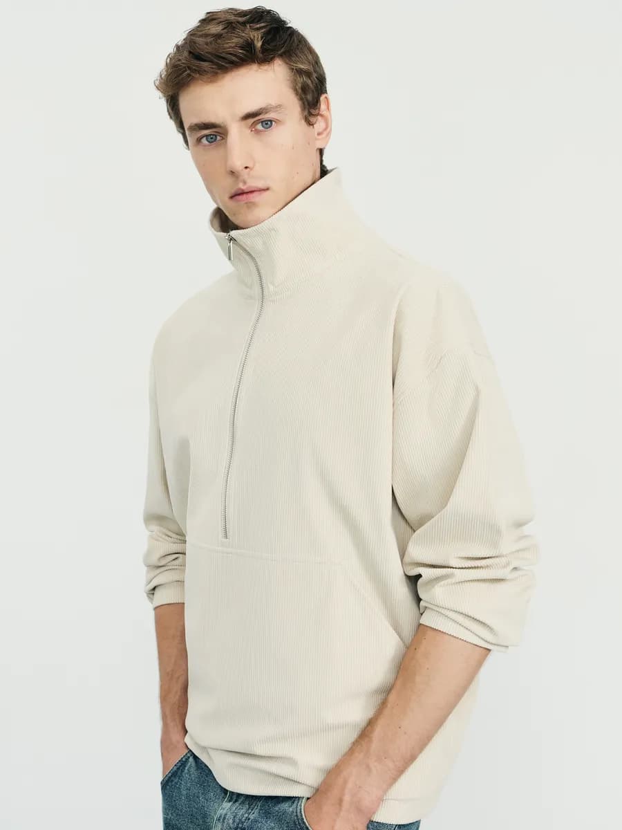 Толстовка из вельвета relax fit