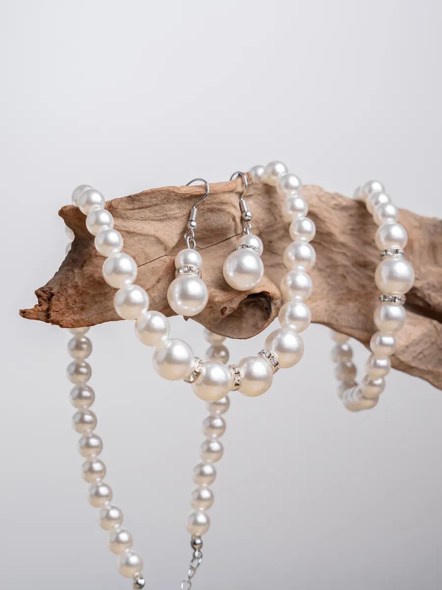 Бижутерия комплект жемчужное ожерелье