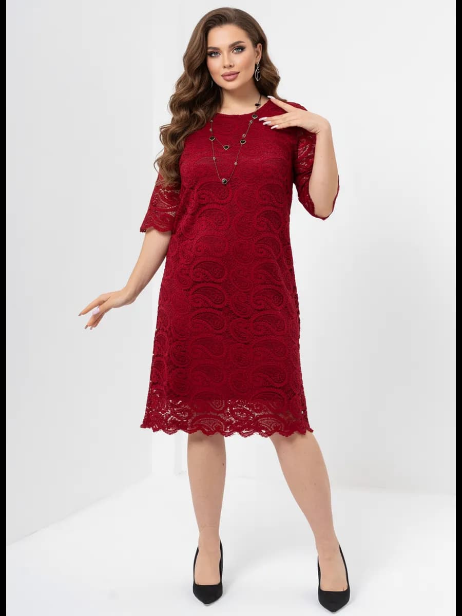 Платье вечернее кружевное гипюр