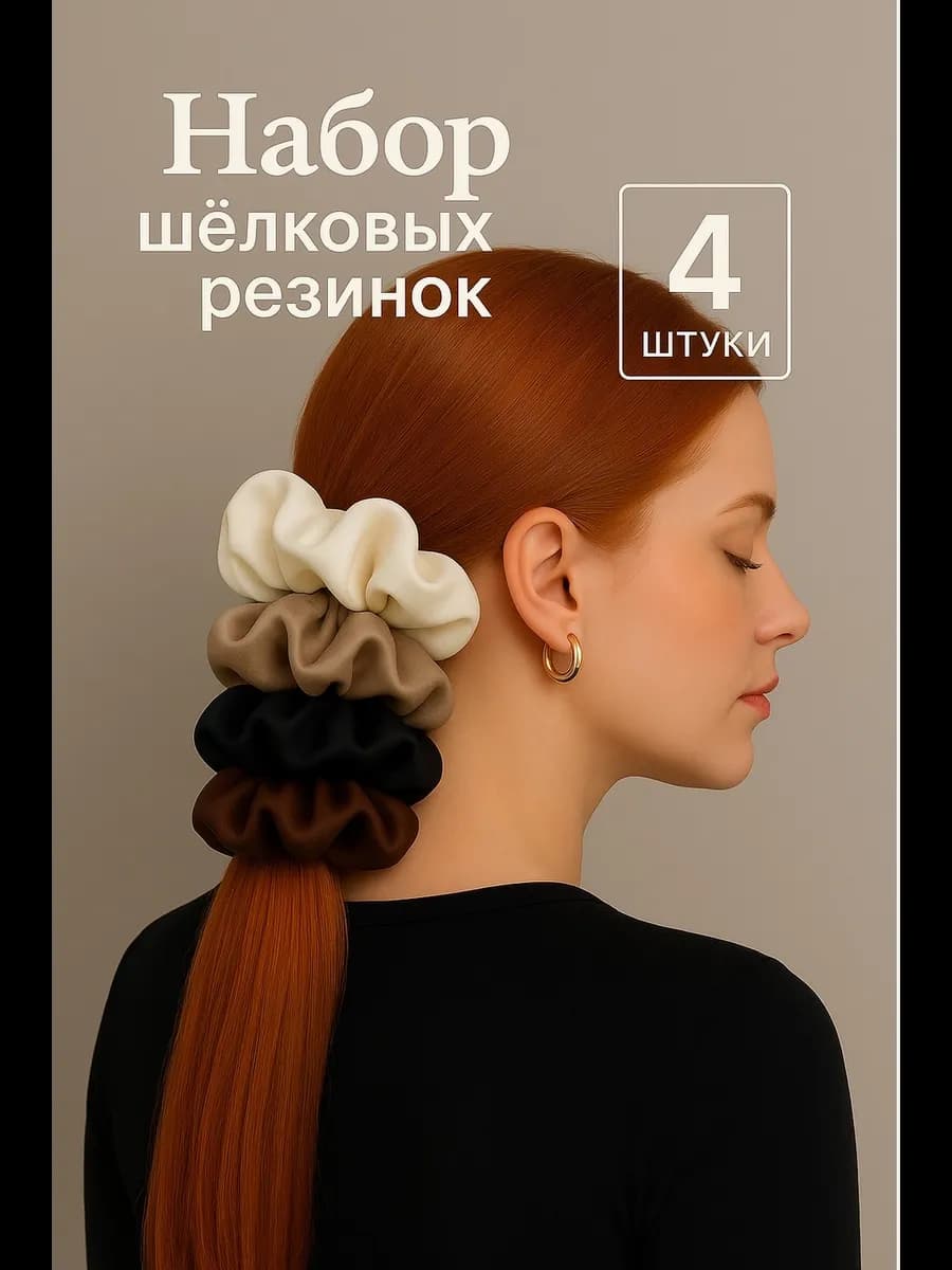 Шелковые резинки для волос