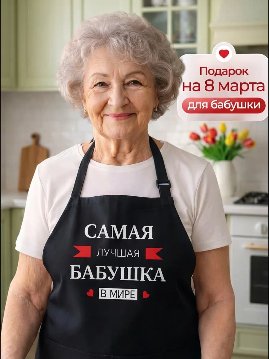 Фартук подарок на 8 марта для бабушки