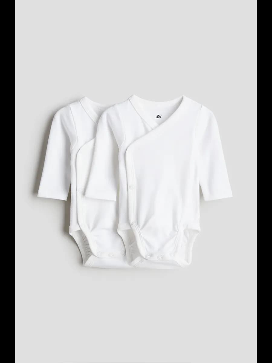 Боди для новорожденных с длинным рукавом набор 2 шт