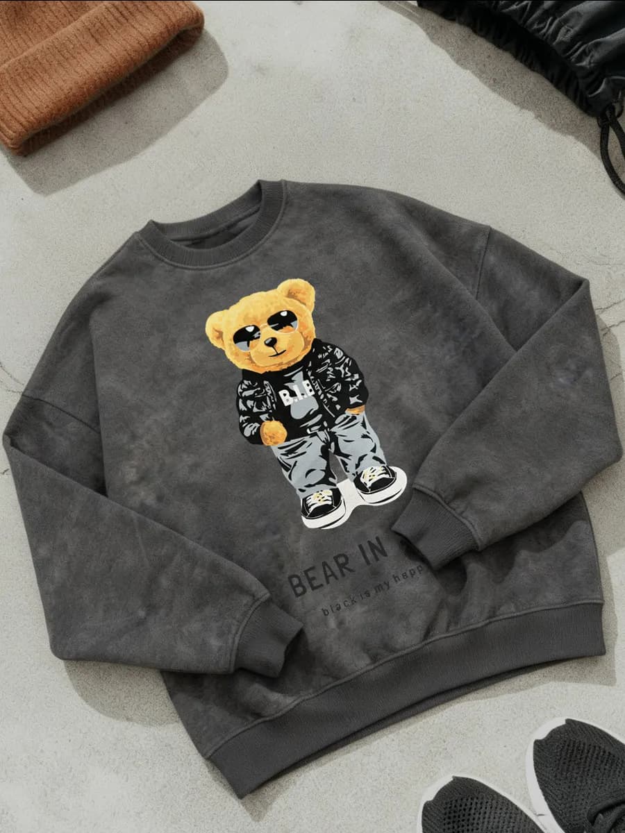 Свитшот оверсайз с начесом