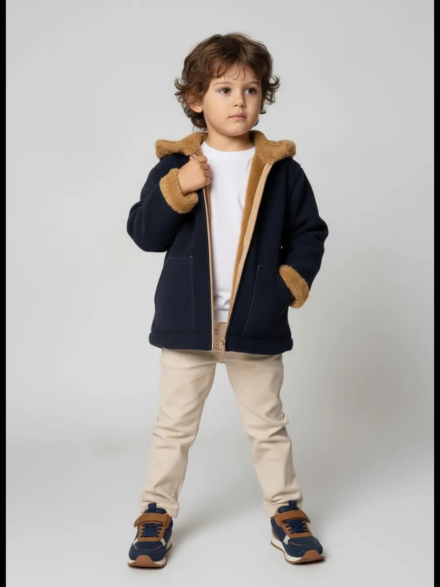 Толстовка куртка флисовая с меховым начесом