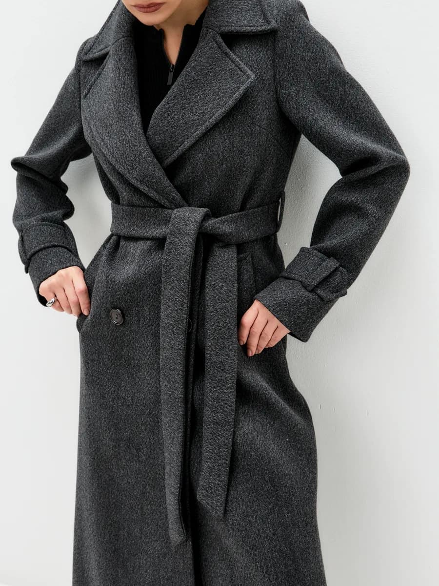 Пальто демисезонное длинное