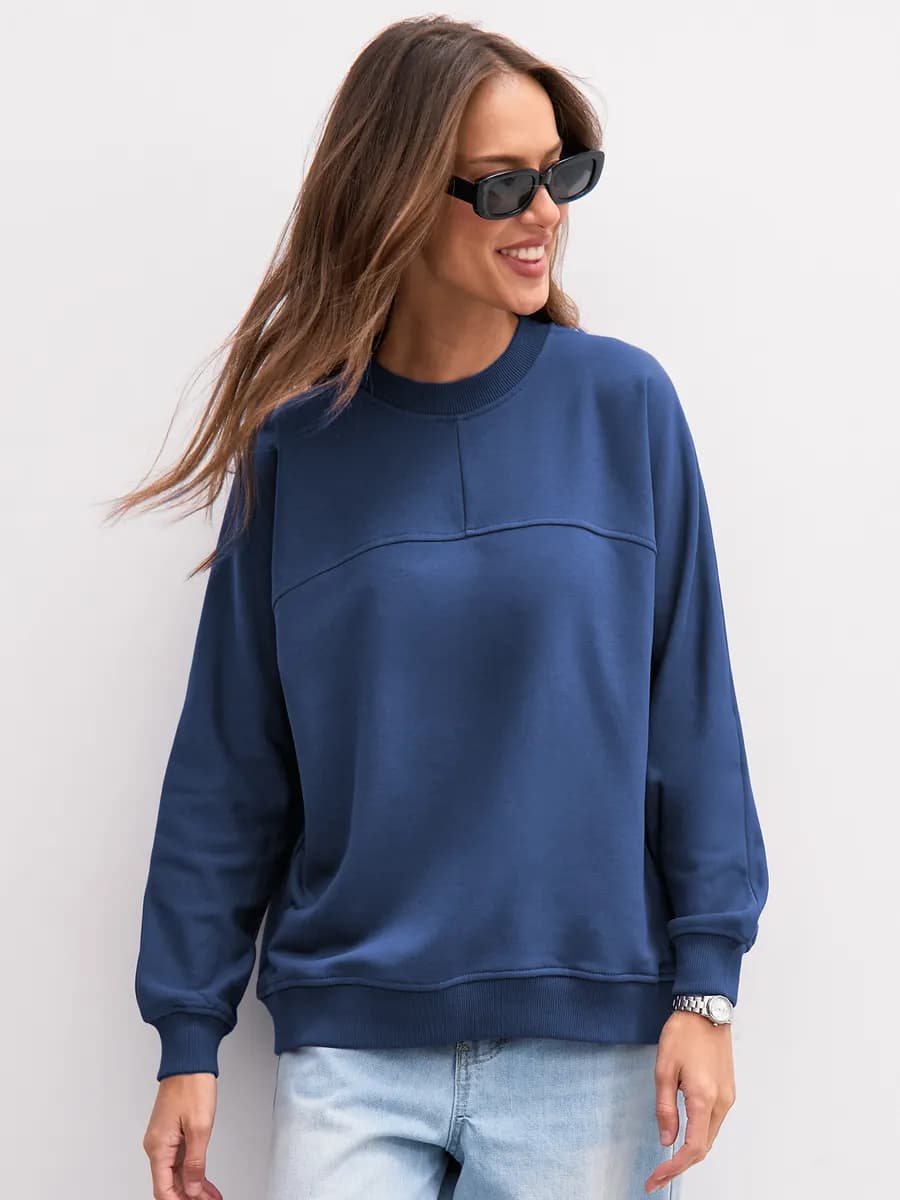 Свитшот оверсайз без начеса