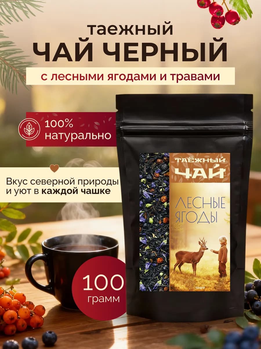 Подарочный Таёжный чай Лесные ягоды