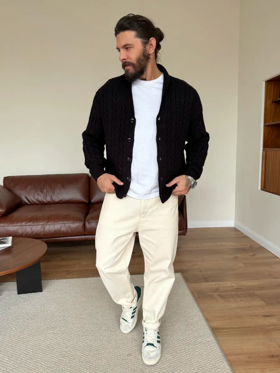 Вязаный кардиган на пуговицах