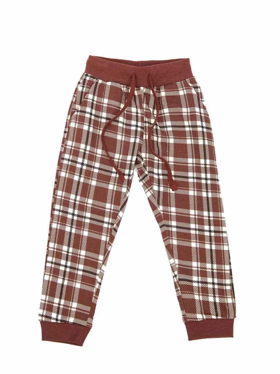 Детские брюки-джоггеры с манжетами и принтом