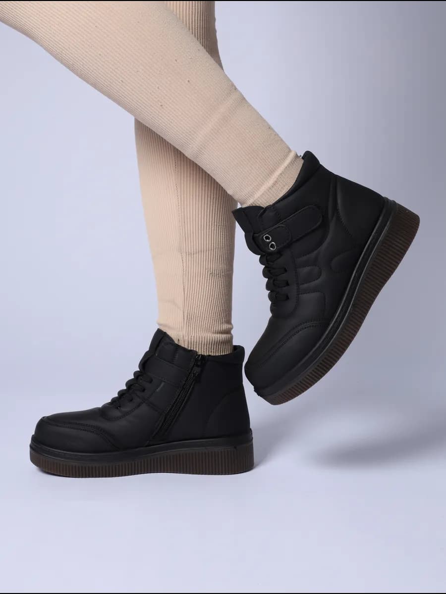 Ботинки на платформе зимние с мехом