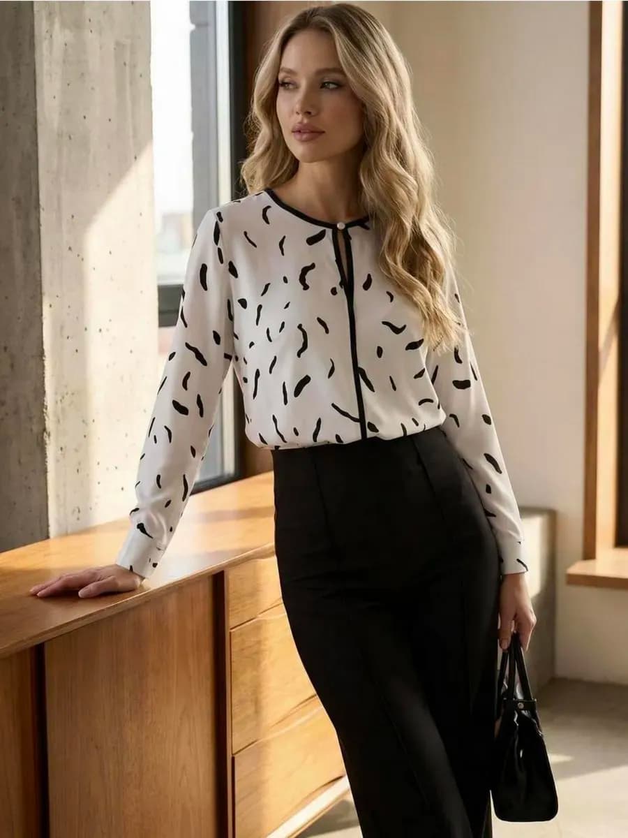 Блузка рубашка нарядная офисная