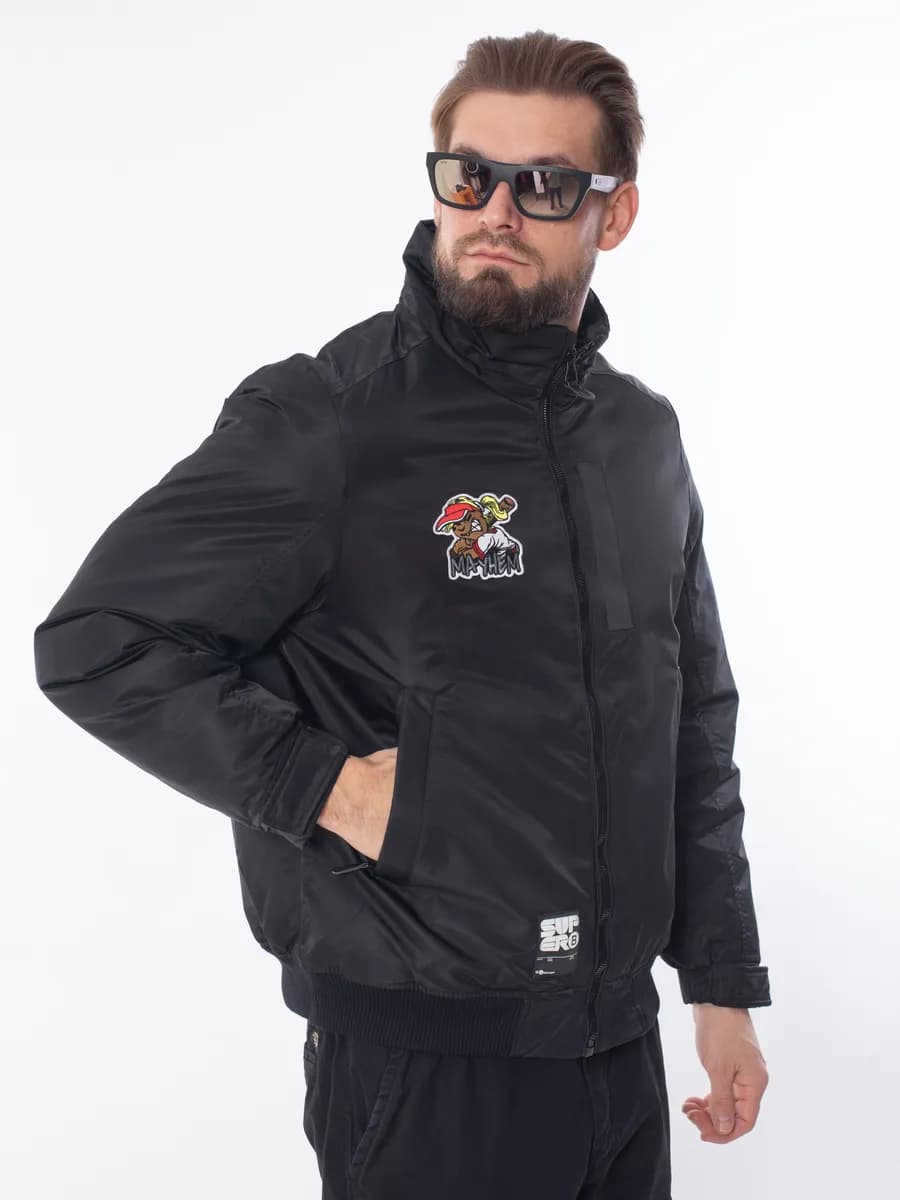 Бомбер утепленный зимний