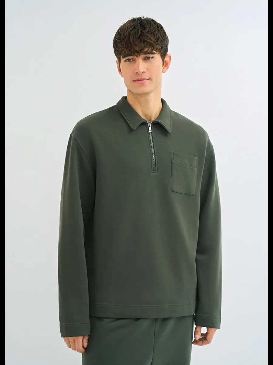 Толстовка с воротником на молнии