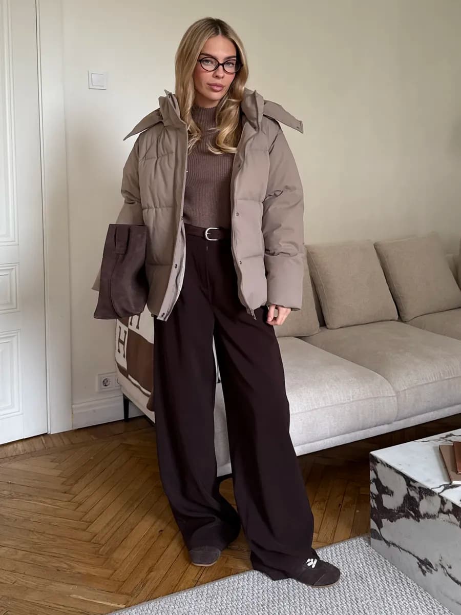 Куртка зимняя короткая оверсайз пуховик