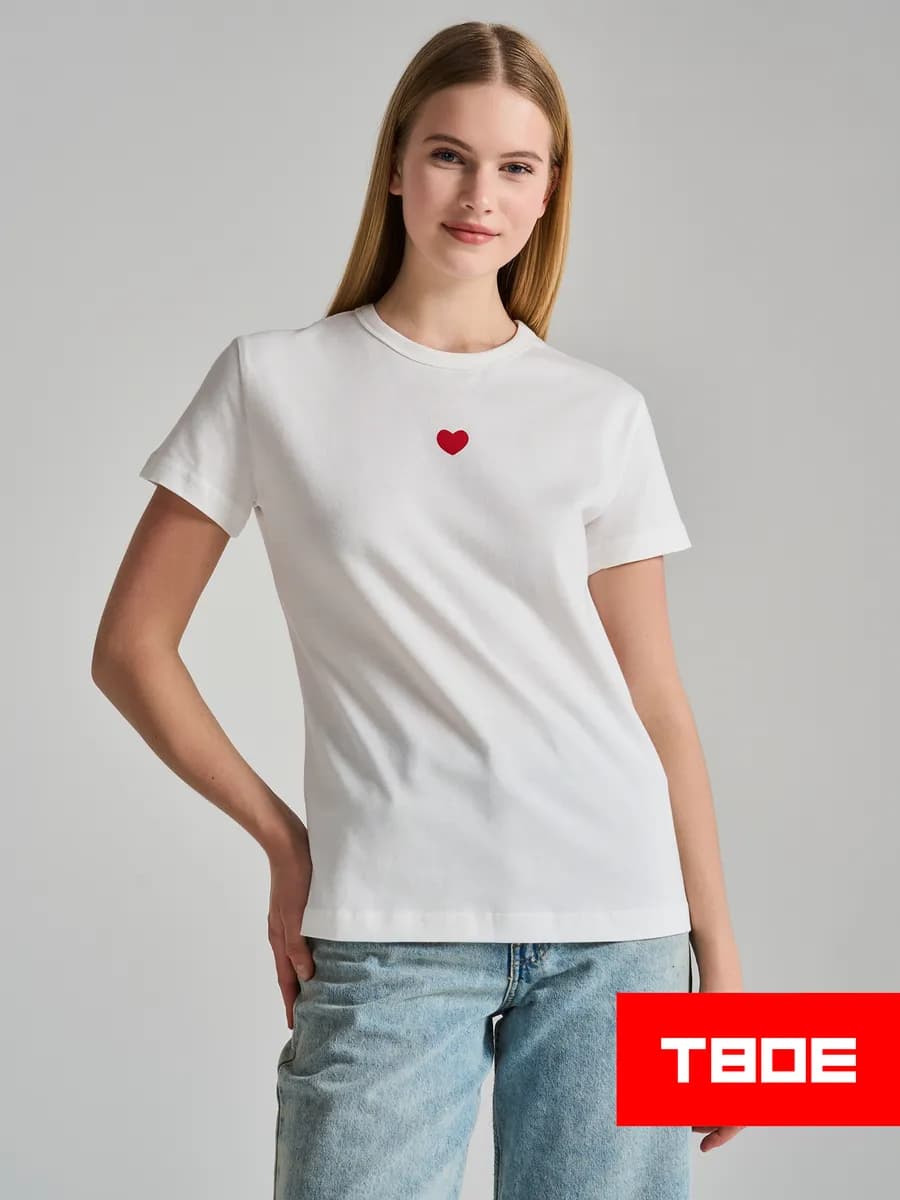 Хлопковая футболка с принтом