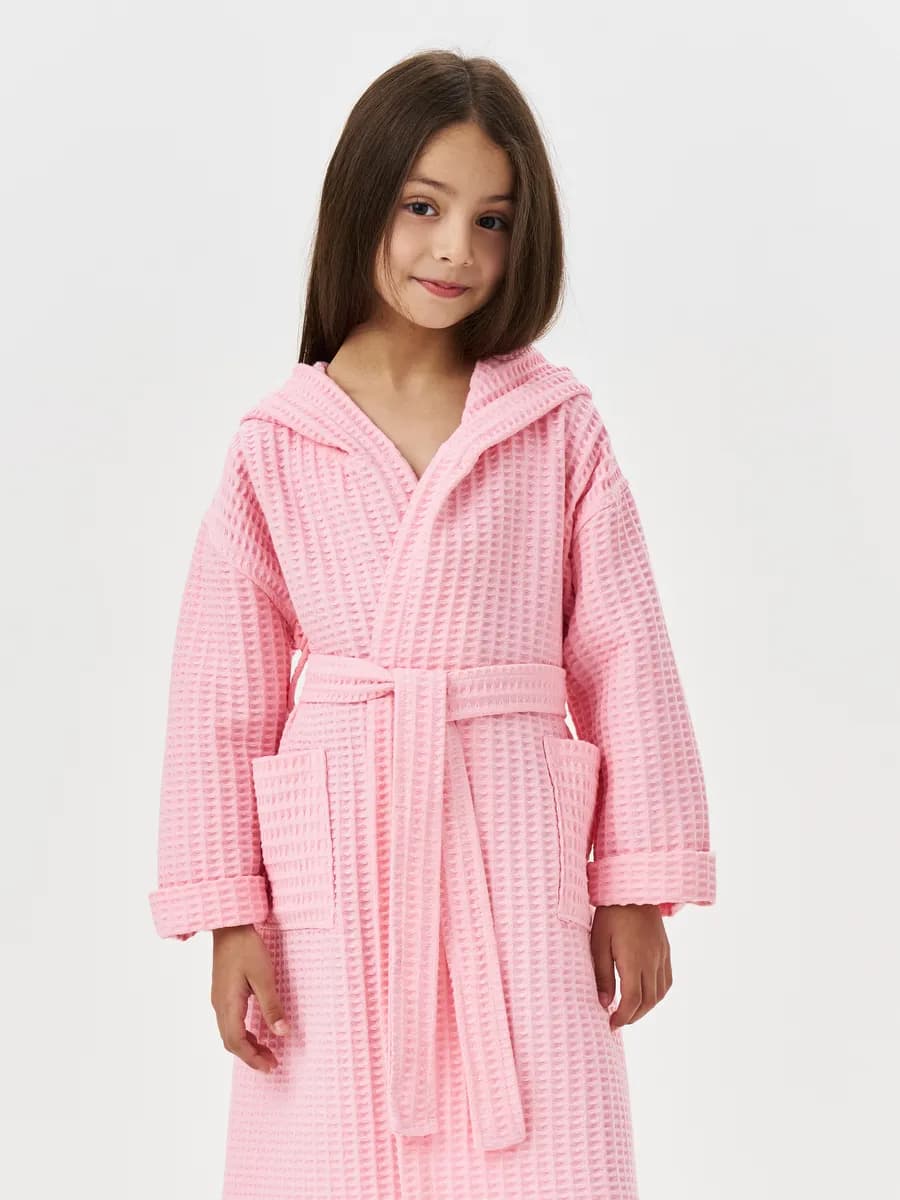Вафельный халат для девочек