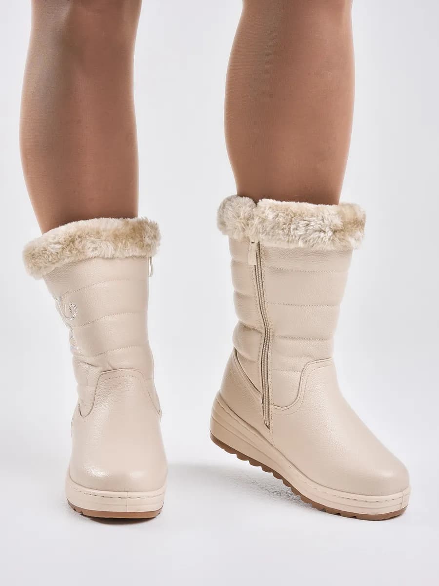 Сапоги зимние на широкую ногу удобные