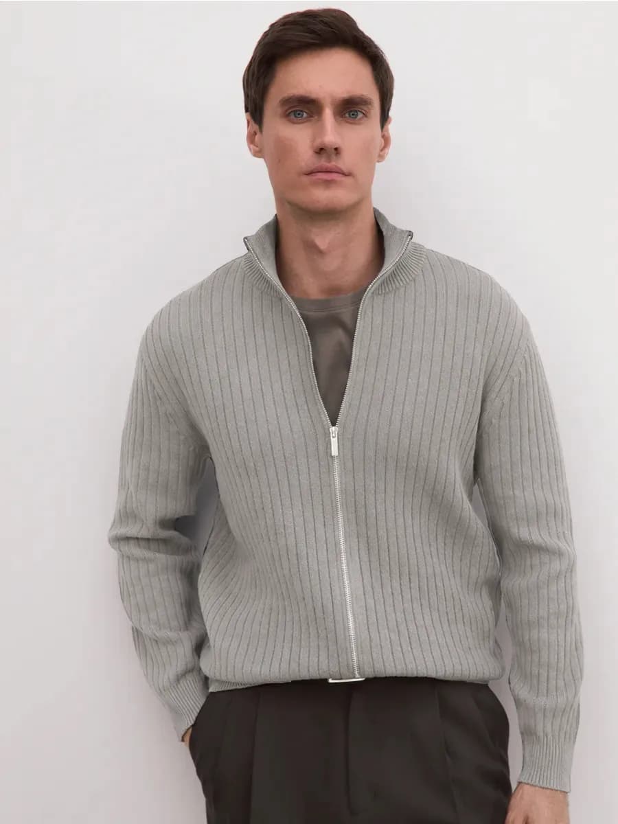 Джемпер классический кофта на молнии