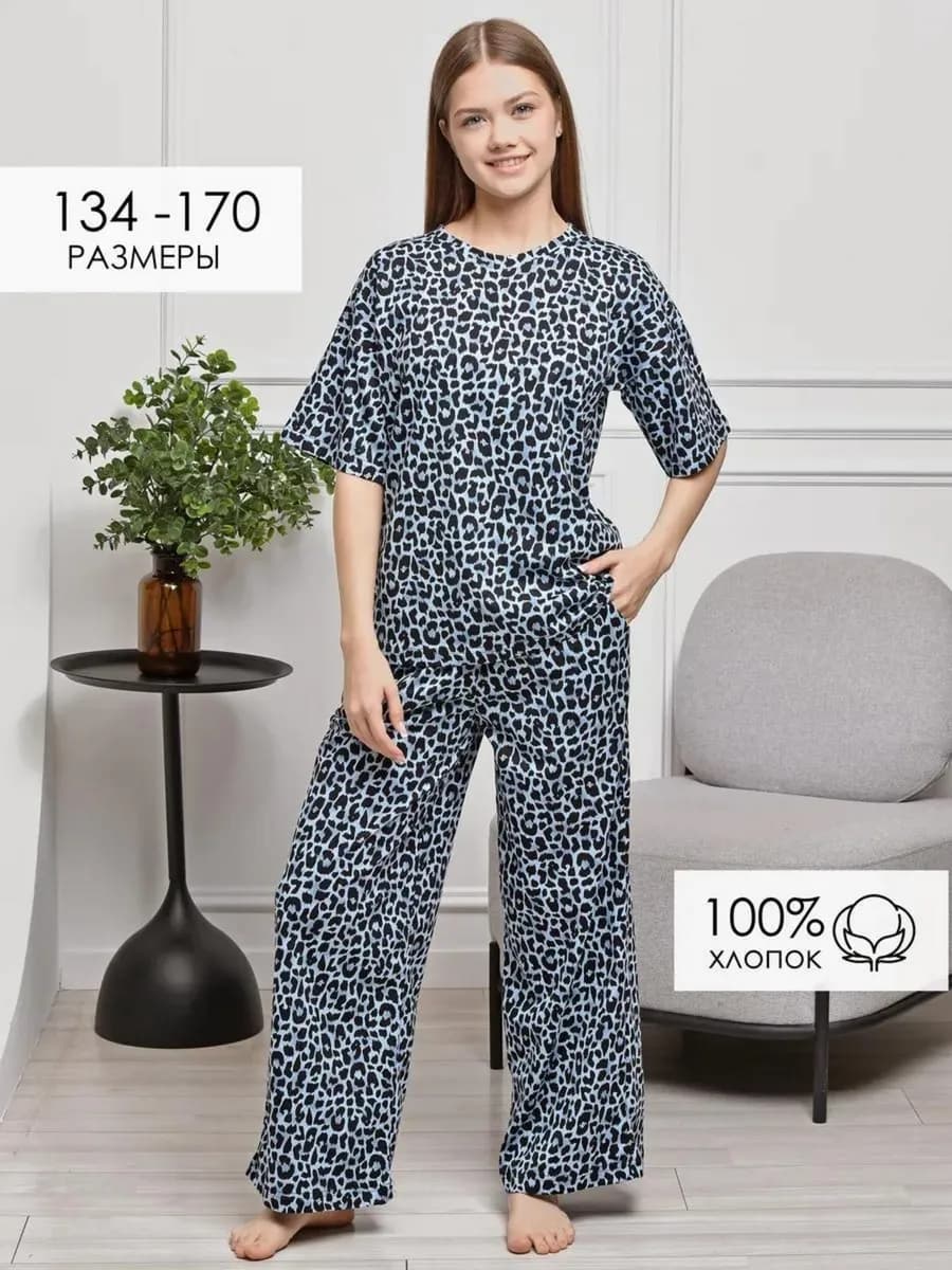 Пижама со штанами оверсайз