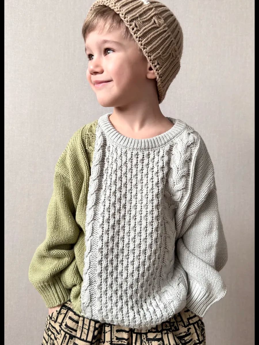 Свитер, пуловер, джемпер оверсайз детский трендовый модный