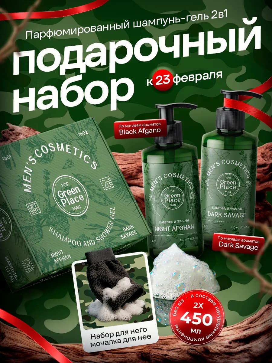 Подарочный набор гелей для душа мужской парфюмированный