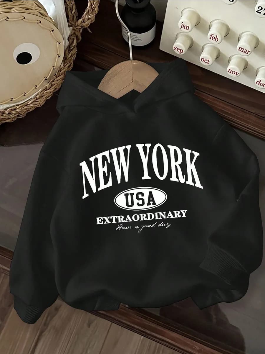 Оверсайз худи для детей с принтом