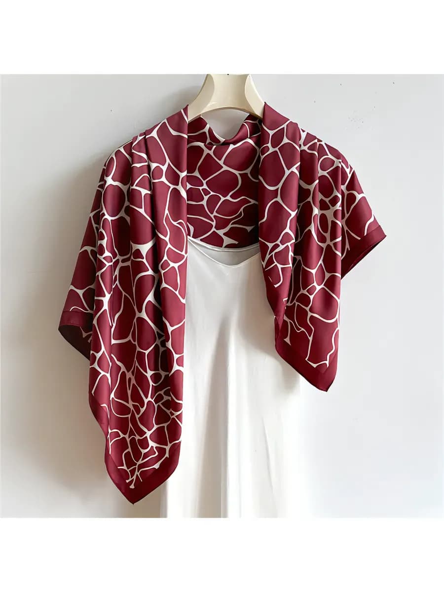 Женский платок из искусственного шелка, стильный аксессуар