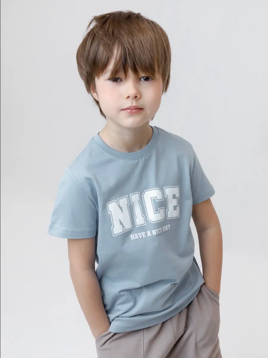 Трикотажная футболка с принтом