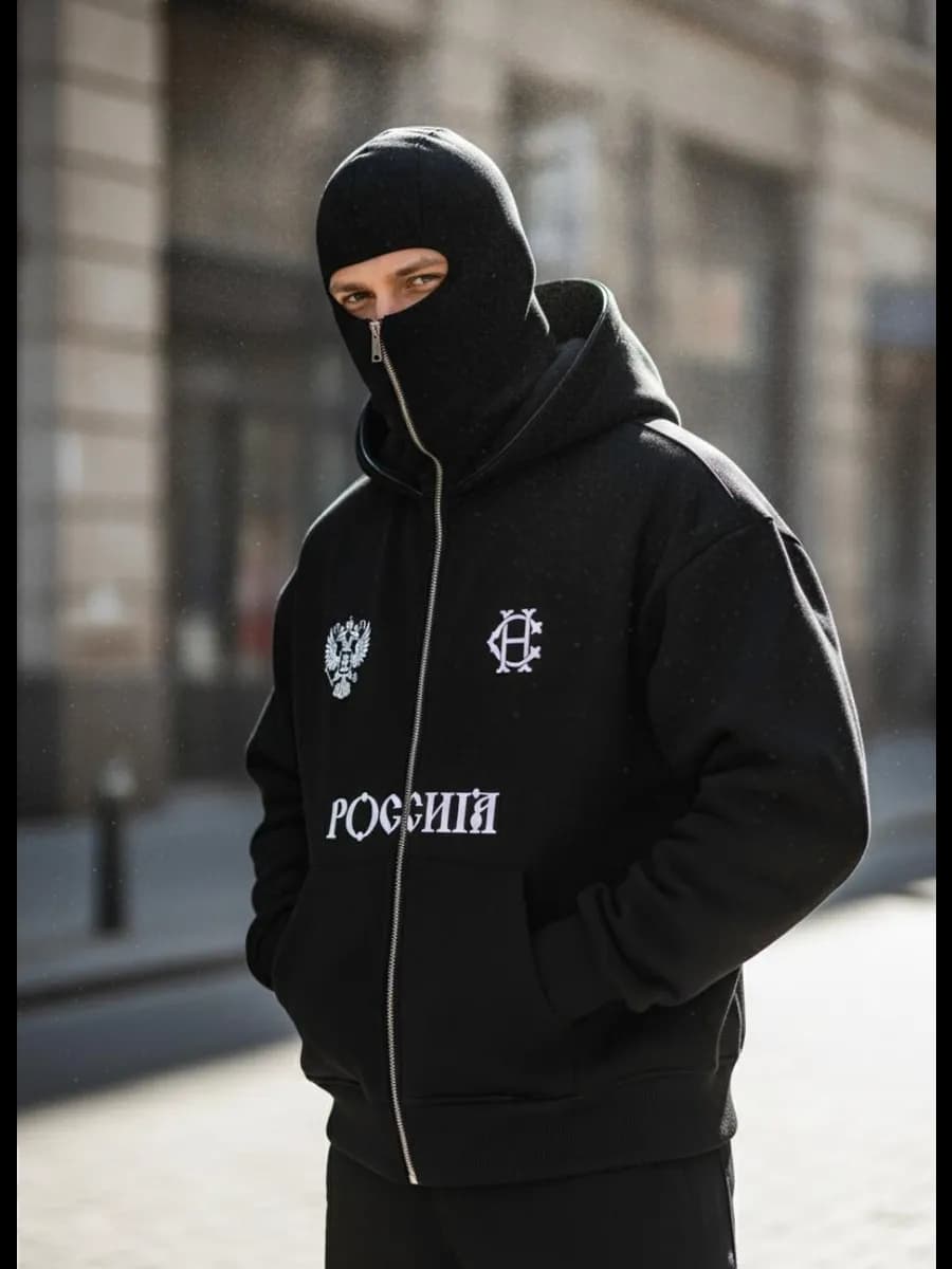 Зип худи россия с балаклавой