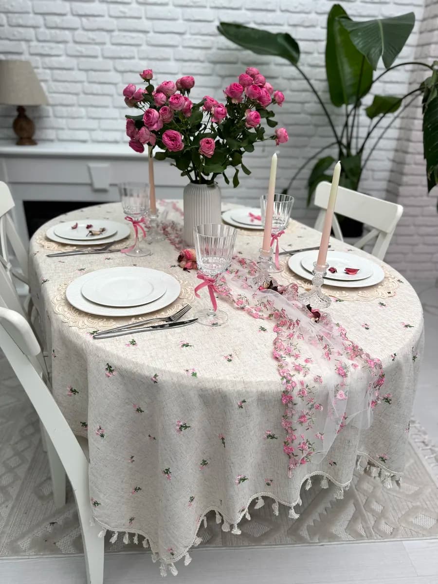 Скатерть на стол тканевая 140х180см