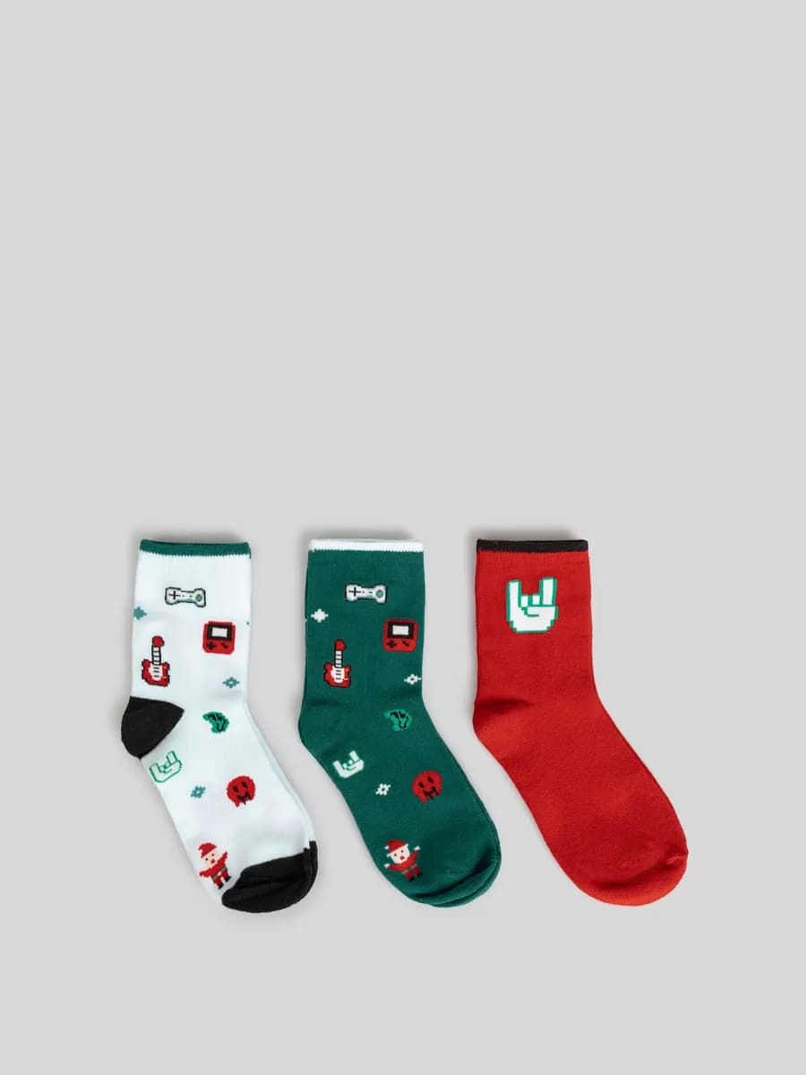 Набор детских новогодних носков 3 пары