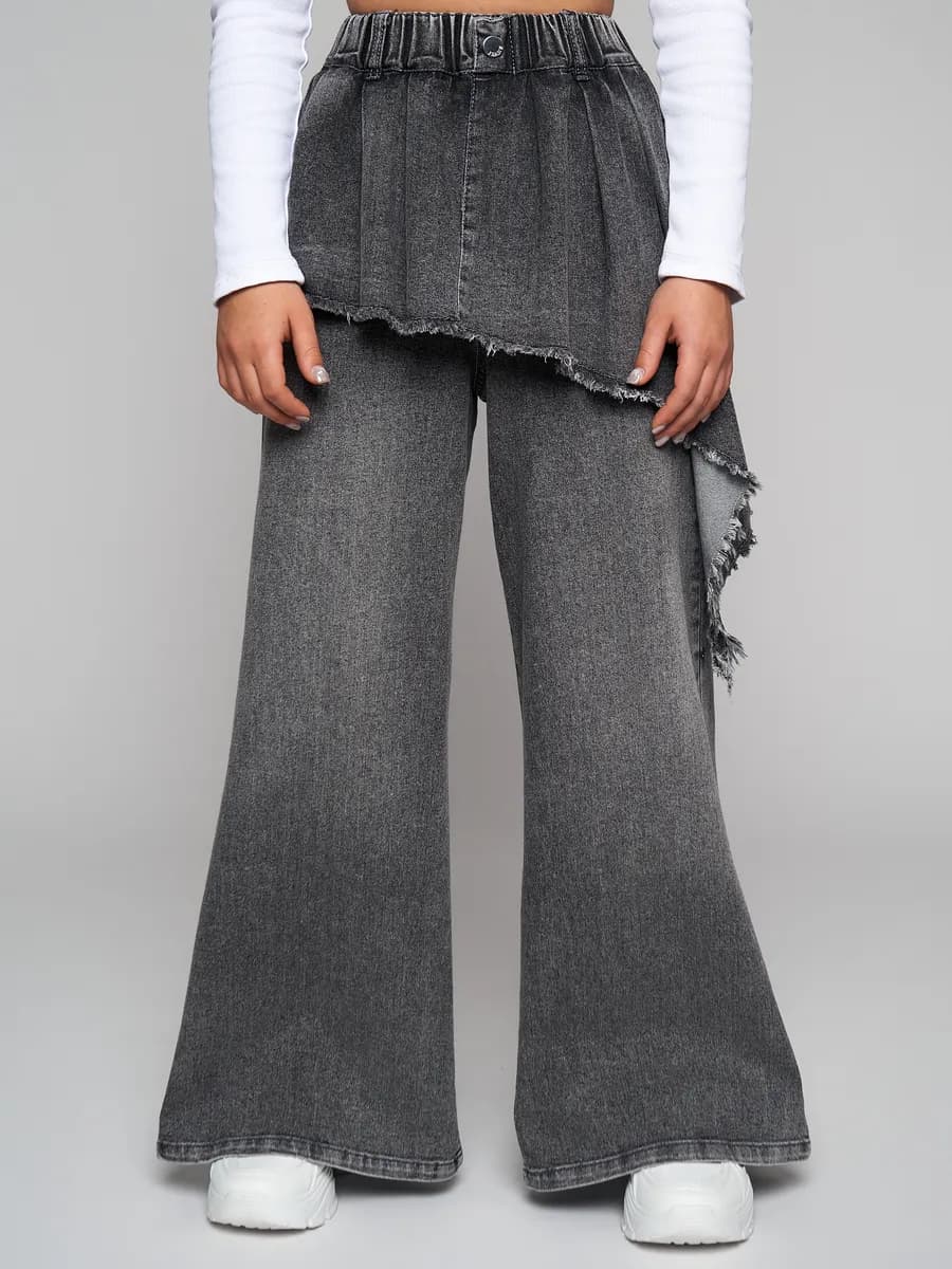 Джинсы подростковые палаццо широкие