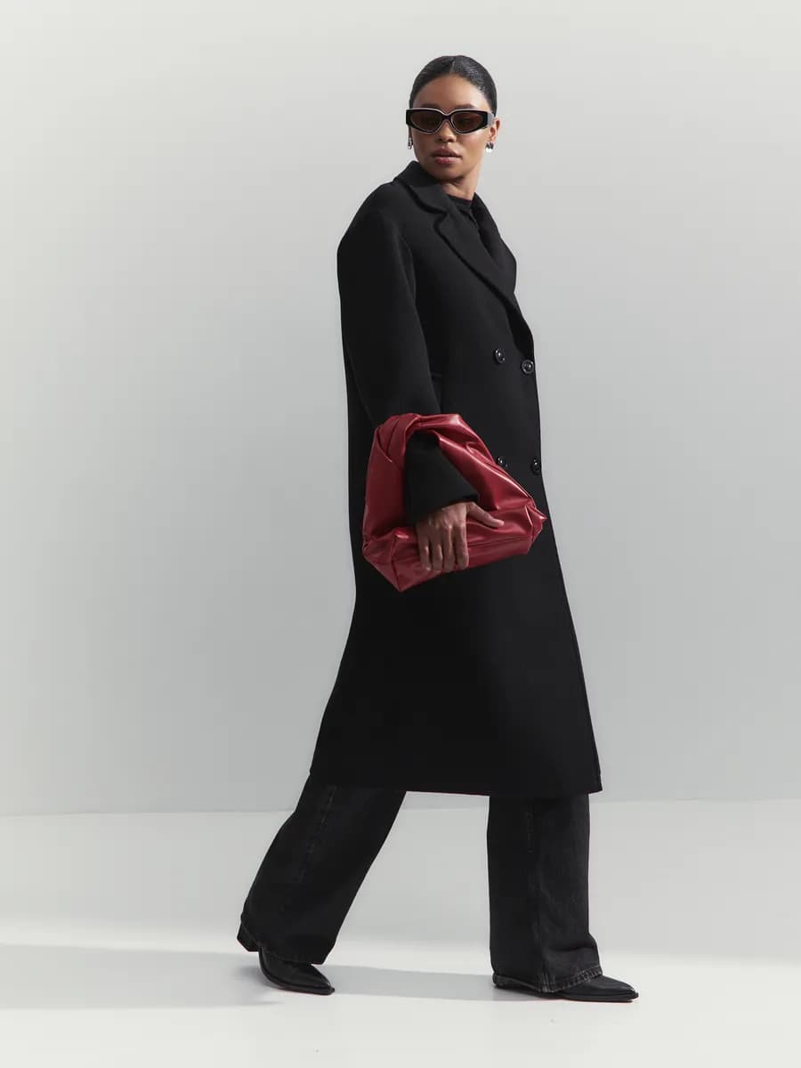 Пальто длинное демисезонное оверсайз