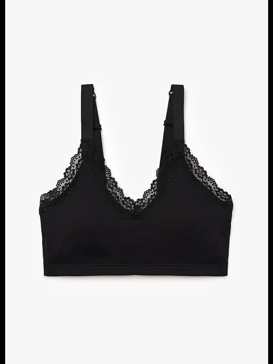 Бюстгальтер хлопковый с кружевом