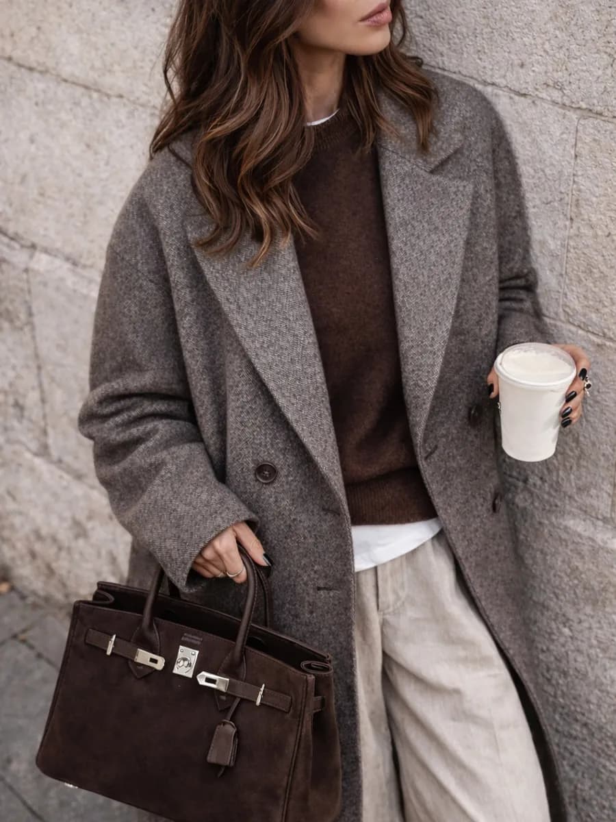 Пальто длинное демисезонное оверсайз