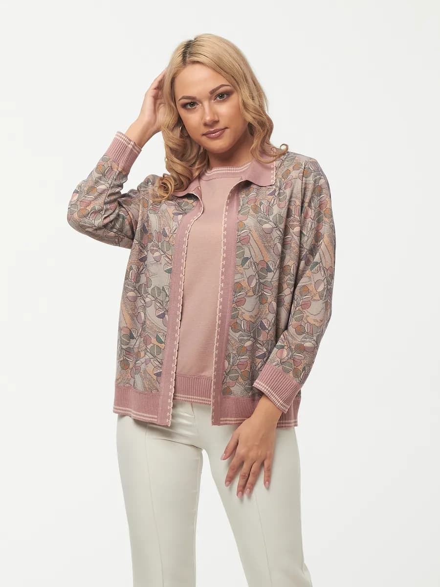 Кардиган трикотажный без пуговиц