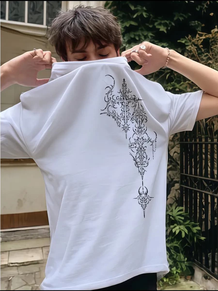 Футболка оверсайз с принтом opium y2k affliction