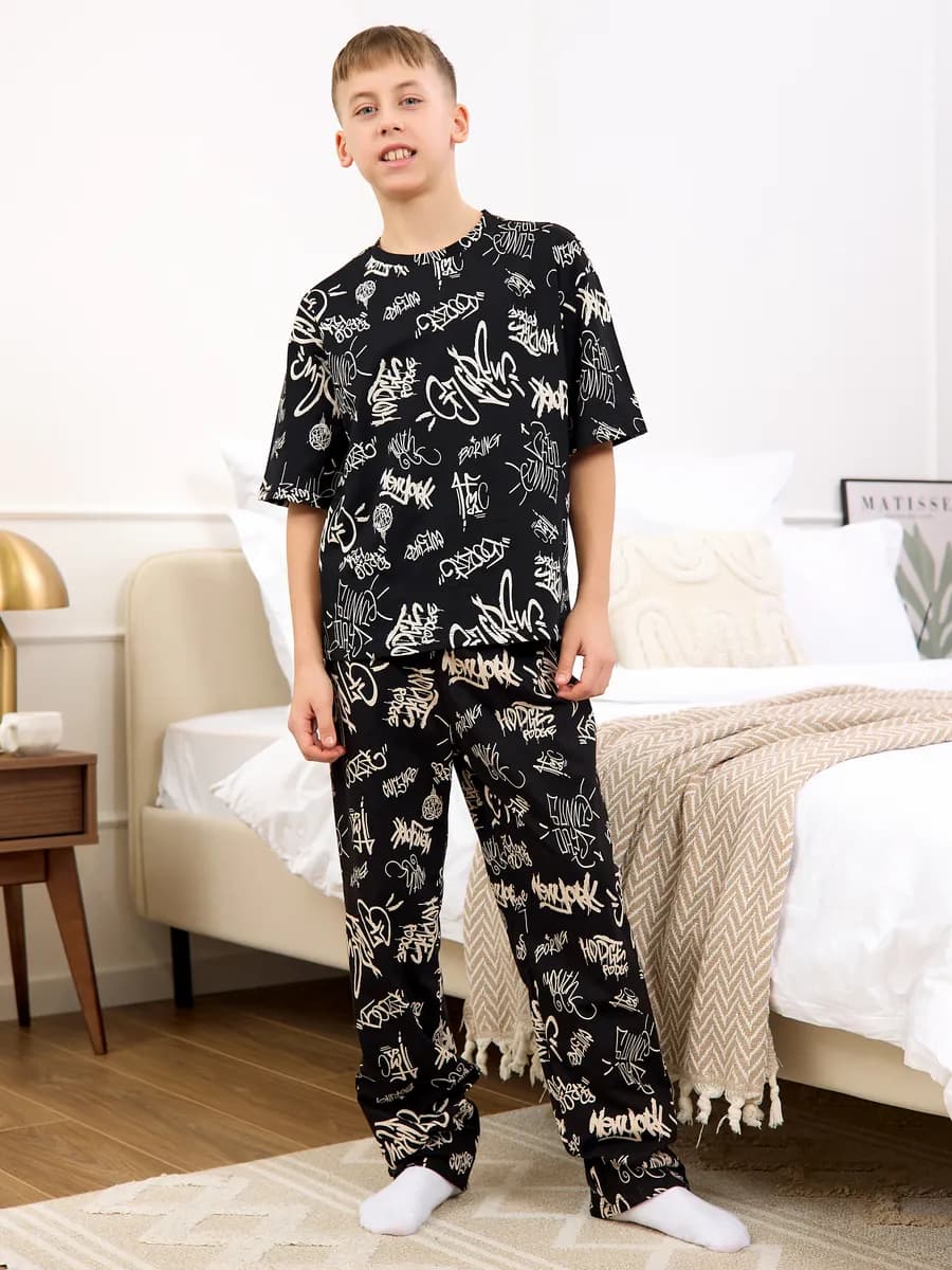 Пижама домашняя со штанами подростковая