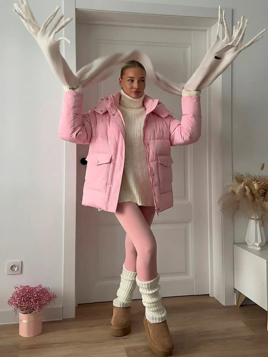 Куртка весенняя оверсайз со съемным капюшоном