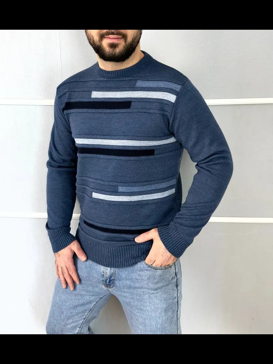 Свитер тёплый шерстяной пряжа Турция